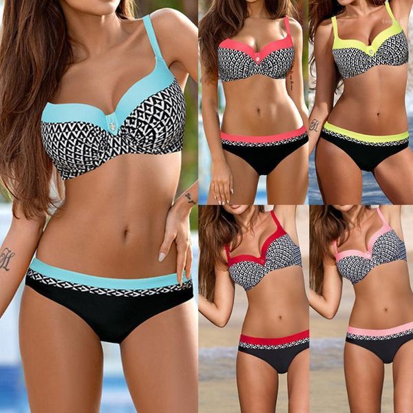 Damenbadebekleidung Badeanzug Frauen Sexy 2022 Bikini Set Print Push Up Plus Size Badeanzug Beachwear Biquini weiblich