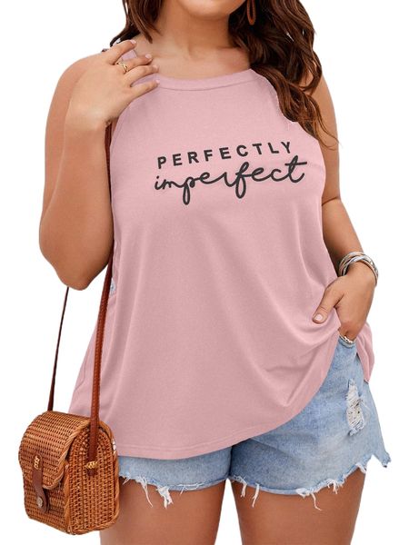 

plus letter graphic halter 34ge#, Black