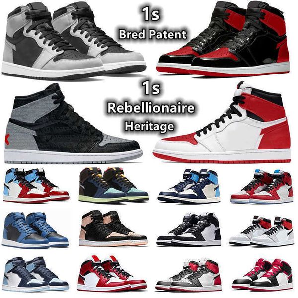 

1 1s mens basketball shoes sneakers rebellionaire bred patent dark mocha marina blue obsidian shadow yellow royal toe twist men women