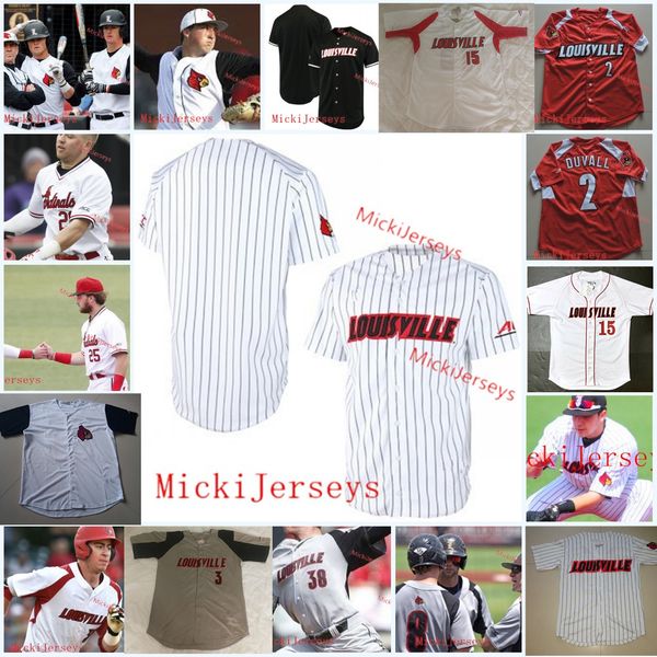 

2022 ncaa custom sville cardinal stitched baseball jersey 36 glenn albanese 39 jack perkins 25 jared poland 55 seamus barrett 17 cameron rob, Black