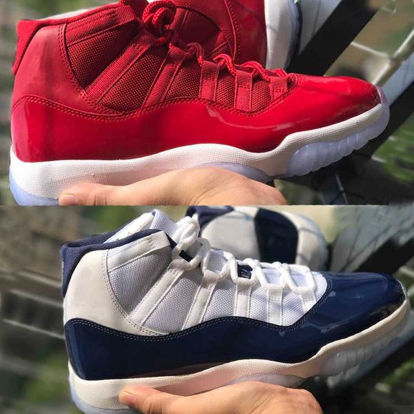 

11s space jam 45 real carbon fiber gym red midnight navy men basketball shoes jams 45 athletic sport sneakers no1, Black