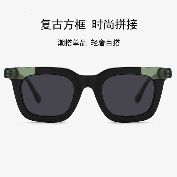 

sunglasses square personalized women's fashion concave shape simple splicing plate men's 1414 sif8, White;black
