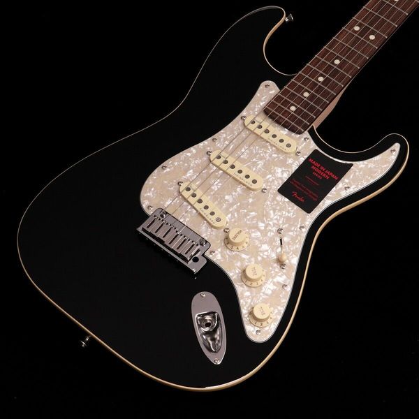 

modern st black electric guitar