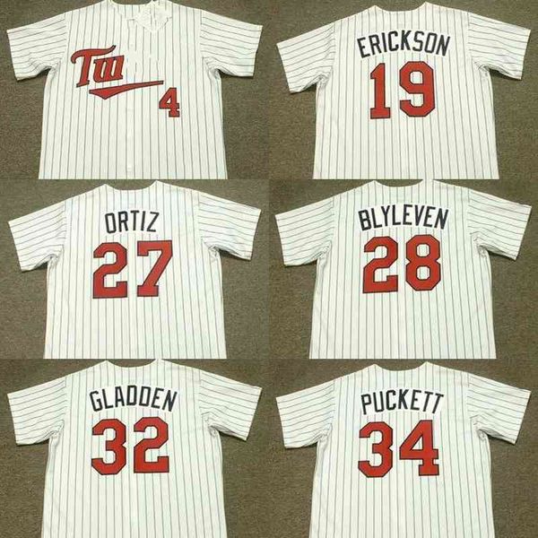 

xflsp men 57 johan santana 34 kirby puckett 38 rick aguilera 48 torii hunter 47 jack morris 27 ortiz baseball jersey, Black