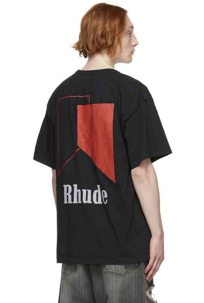 

rhlimited rhude 22ss printed short sleeve t-shirt, White;black