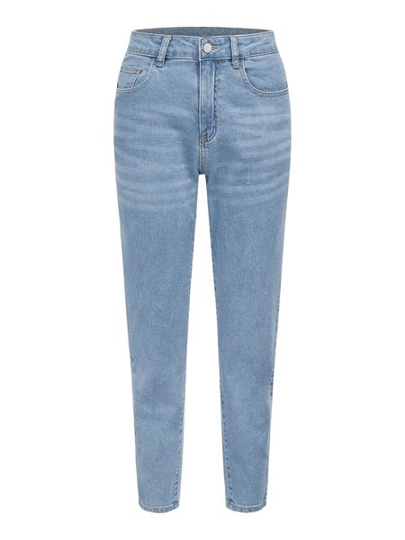 

slant pocket mom fit jeans h0cq#, Blue
