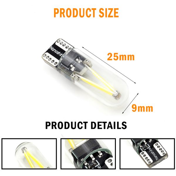 

1x w5w led t10 high bright drive-wedge dome reading lamp car styling 12v 1000pcs/set