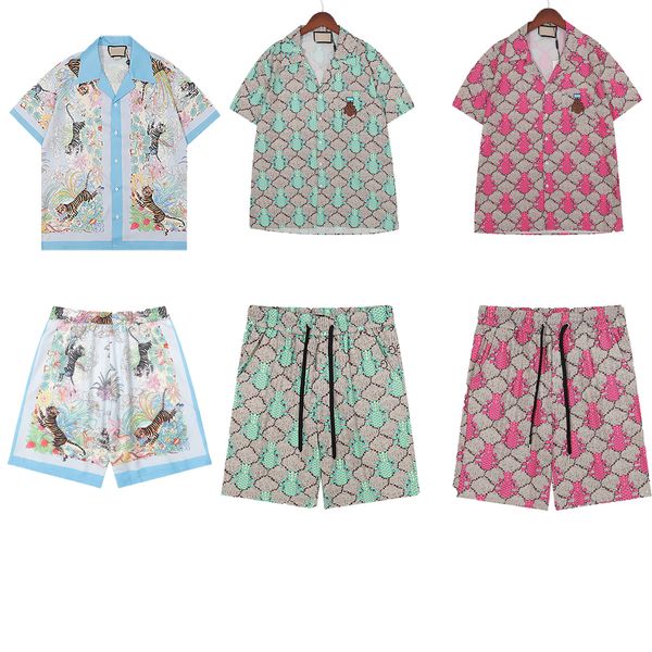 

mens fashion tracksuits casual graphic tees summer shorts elastic pants woman letter print t shirts beach short sleeve man clothing -3xl, Gray