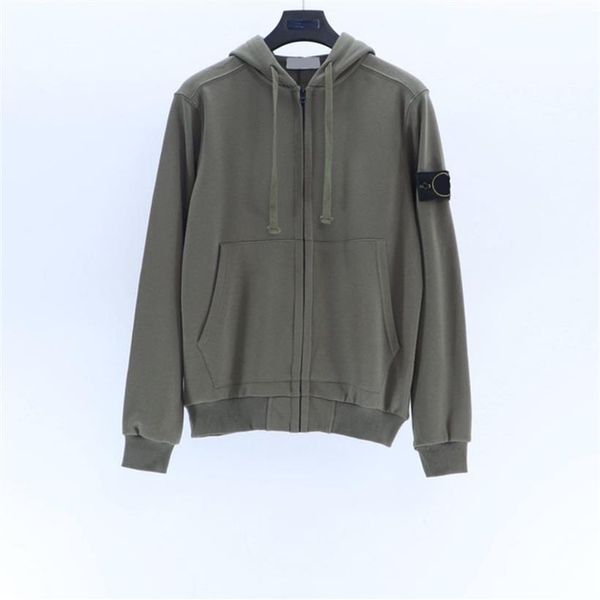

stone 2021 autumn island new men's sweatshirts zipper loose hoodies pocket comfortable cotton simple couple hoodies 21020313284s, Black