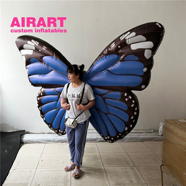 

festival event color flower wing butterfly with led light inflatable costume