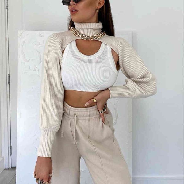 

women fashion sweaters winter turtleneck collar long sleeve knitting femme chic design casua t220824, White;black