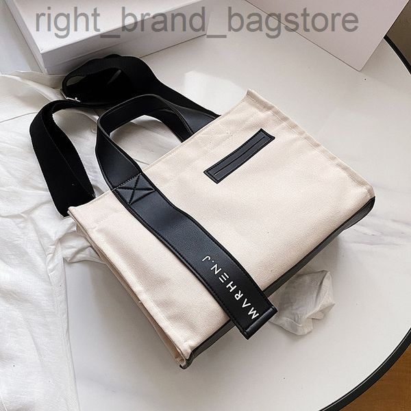 

2022 summer canvas tote bag women brand design simple solid black white handle handbag female students ol shopper purses w220810