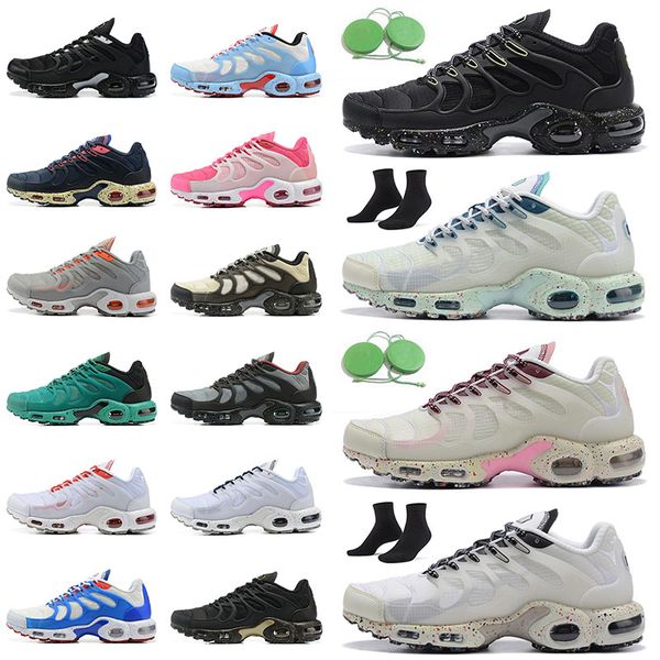 

2022 plus terrascape mens running shoes tn sneaker tan burgundy sail sea glass black lime green pearl white tropical twist navy peachy hues