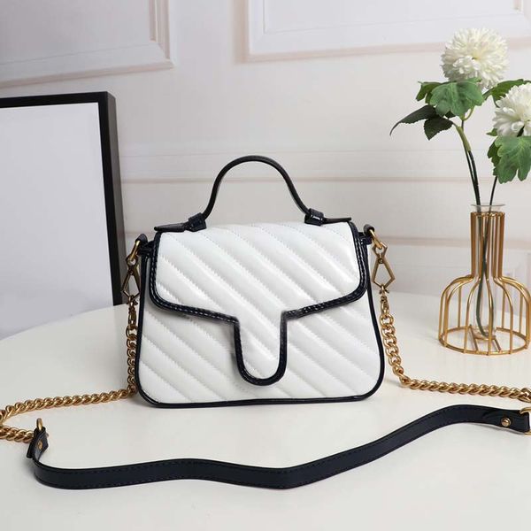 

split cross body bag women handbags chains shoulder bags genuine leather letter hardware thread fashion lady wallets removable chain strap h