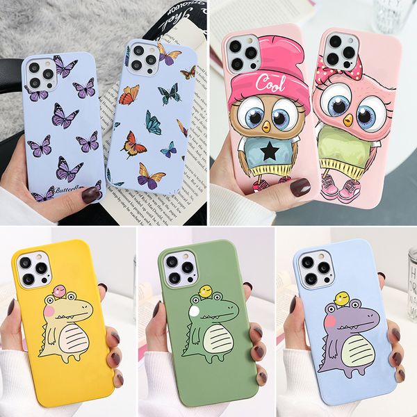 Tier Weiche TPU Fällen Für Xiaomi Mi 11 Lite Ultra 11i 10 8 8X A1 A2 CC9e Poco M3 K40 redmi Hinweis 10S 9A 9 10 Pro Max Casess Funda