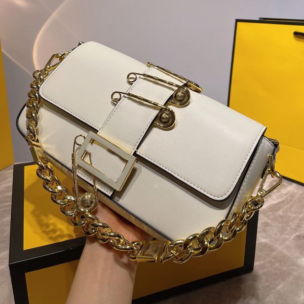 

italy roma brand classic mini baguette handbag shoulder bag fashion designer baguettes handbags woman big chain strap underarm bag luxurys d