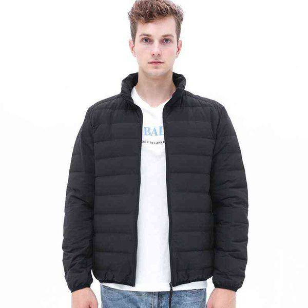 

2021 fashion new men outwear coat ultra light men down coat oversize men coat outwear winter down parkas t220715, Black