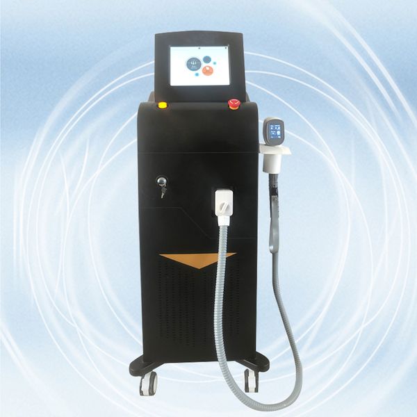 

2022 permanent hair removal diode laser machines depilate handpiece with screen home clinic spa use, Black