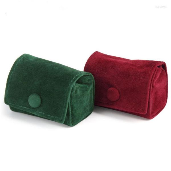 Schmuckbeutel Taschen Feste Farben Samt Verpackung Reisen Frauen Box tragbare Ohrring -Mini -Ring -Aufbewahrungstasche Wynn22