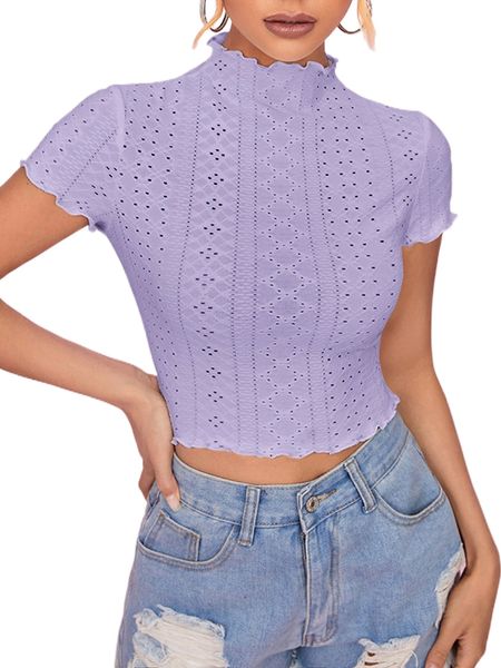 

lettuce trim cut out t-shirt a2jn#, White