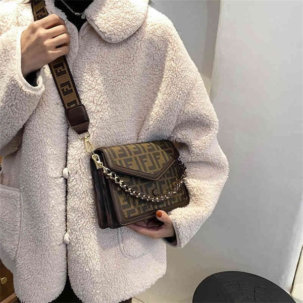 

women winter new fashion trend small fragrance style single diagonal cross square chain women's design purses online