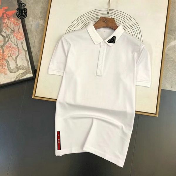 

2022 designer shirts fashion men polo cotton t-shirt paris letters embroidery casual sweater plus size men tshirt, Black;brown
