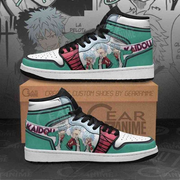 

shun kaidou sneakers custom saiki k anime shoes, Black