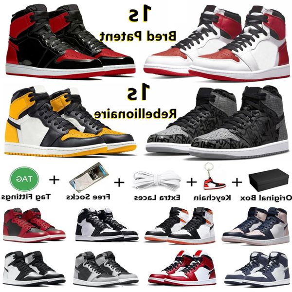 

jordn0s discount with box 1 1s mens basketball shoes sneaker bred patent royal rebellionaire yellow toe heritage dark mocha shadow georgetow