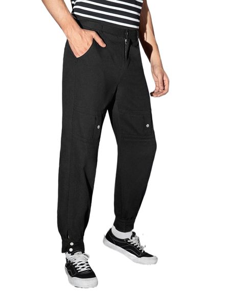 

x ruckage men slant pocket tapered pants z9fh#, Black
