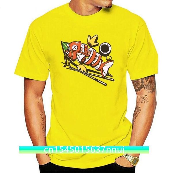

magikarp sushi funny mens black tshirt size s to 3xl 220702, White;black