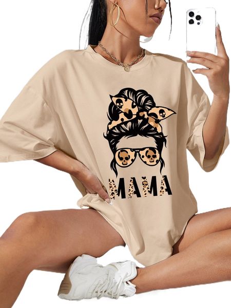 

figure and letter graphic drop shoulder oversized tee 22dt#, White