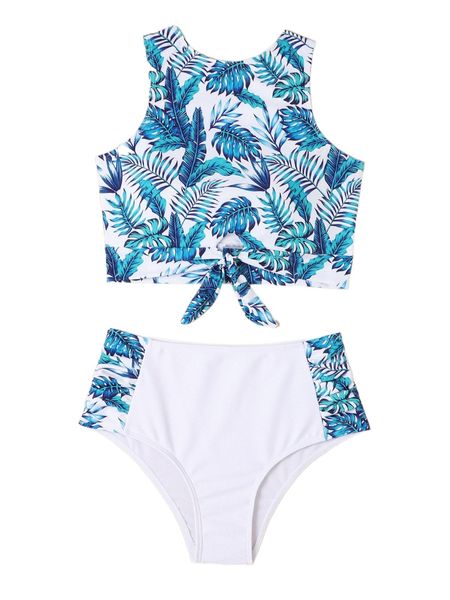 

random tropical print bikini swimsuit e083#, White;black