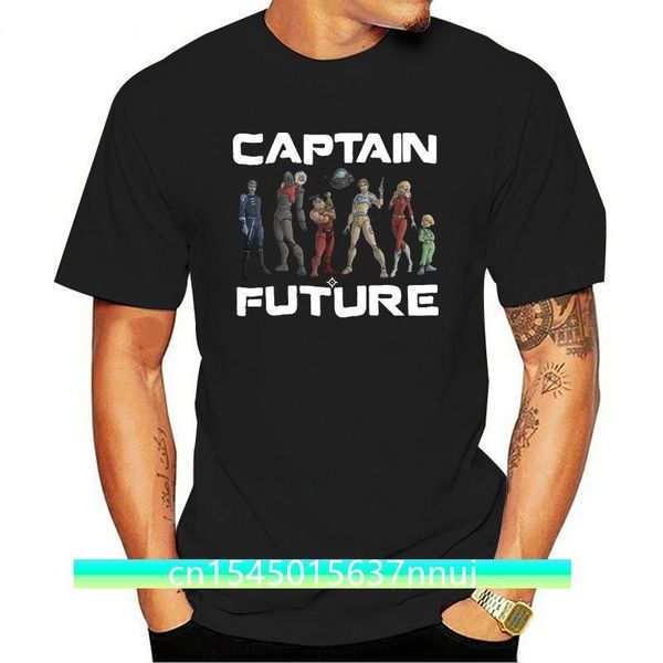 

captain future tshirt 80er summer kult science fiction manga funshirt cartoon comic tees hipster mens t shirt 220702, White;black