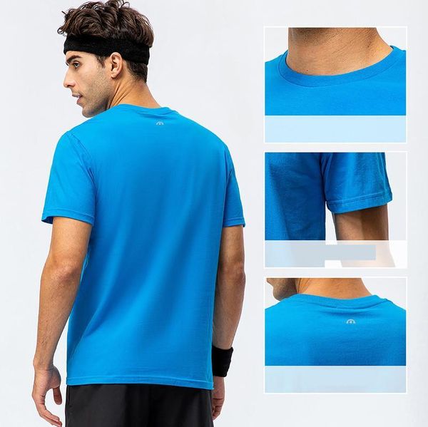 

men's t shirts lulu cotton loose t-shirt outdoor sports women's shirt activity uniform short sleeve lu-d15008 tees 0xbo, White;black