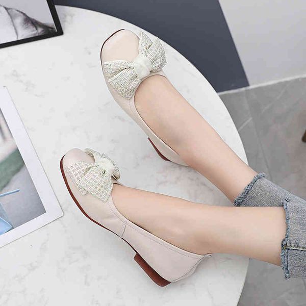 

dress shoes doudou shoes spring and autumn leather shallow mouth single flat bottom soft women's large mwq2, Black