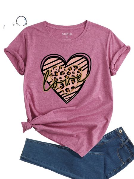 

heart & letter graphic tee c4wy#, White