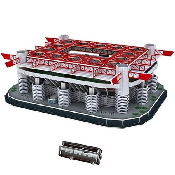 

classic jigsaw giuseppe meazz san siro 3d puzzle architecture stadio football stadiums toys scale models sets building paper mx200220z
