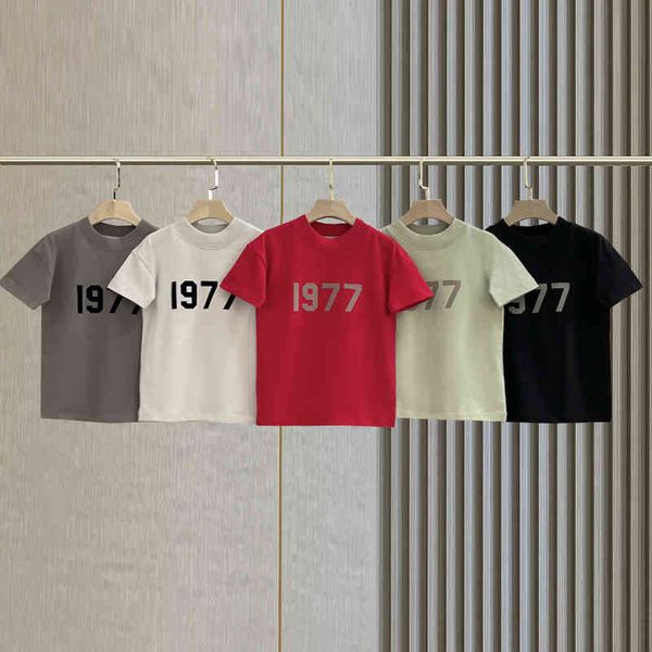 

dog children summer new boys girls high street s casual fashion 1977 seri loose short sleeve t-shirteuropean american fashion all-match t-sh, White