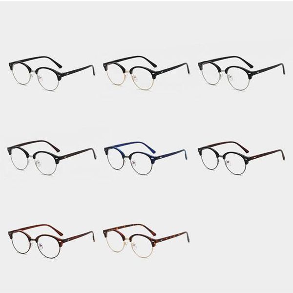 Mode Sonnenbrillenrahmen Brillengestell Retro Klassisch Klare Linse Nerd Männer Frauen Brillen Vintage Metallbrillen Entworfen