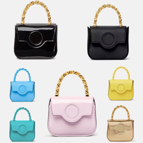 

mini clutch bags lady medusa handbag flip shoulder bag crossbody bag chain handle metal figure card holder fashion wallets genuine leather l