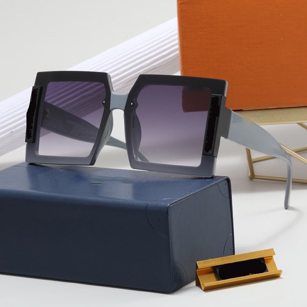 

fashion designer sunglasses large square design polarized sunglass man side letter sun glasses men women beach eyeglass eyewear with, White;black
