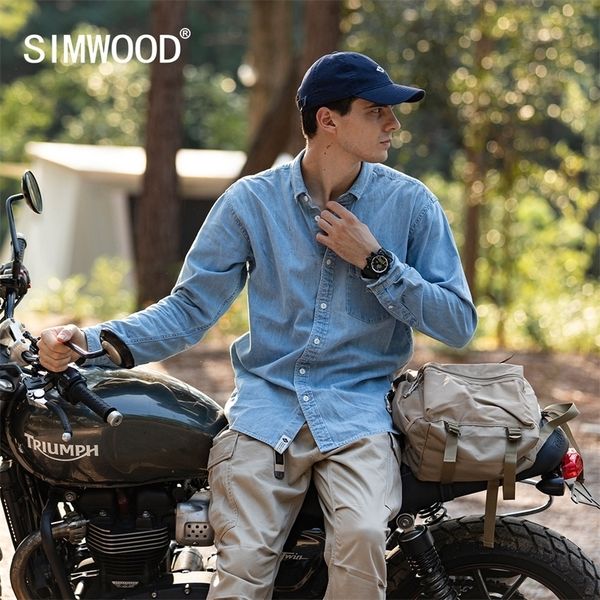 

spring oversize denim shirts men 100% cotton casual plus size brand clothing sk160743 220330, White;black