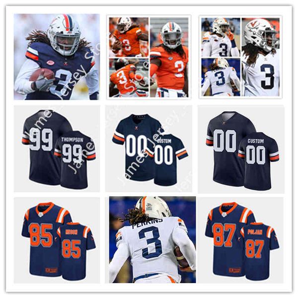 Xflsp 2022 College UVA Maglia da calcio cucita Virginia Cavaliers personalizzata 0 Maglie Hugh Laughlin 54 Ryan Nelson 31 Mike Green 34 Donovan Johnson 90