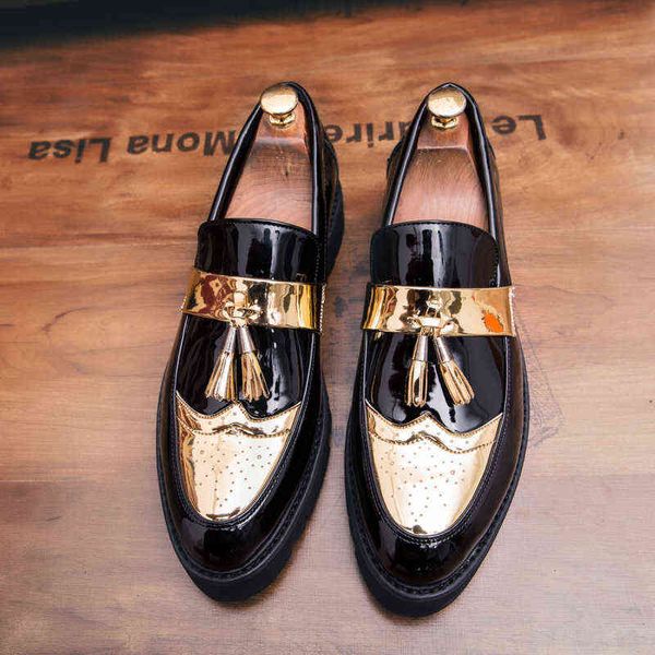 

dres shoe brogue shoe men elegant italian designer wedding classic brand party for zapato hombre vestir formal 220723, Black