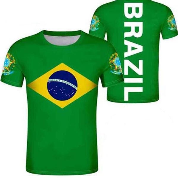 

brazil t shirt custom name number bra country t-shirt portugal br flag por287z, White;black
