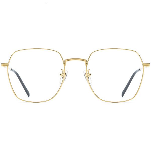 

sunglasses fashion large frame polygonal spectacle ultra light pure myopia men's and women's flat lens ip plating, White;black