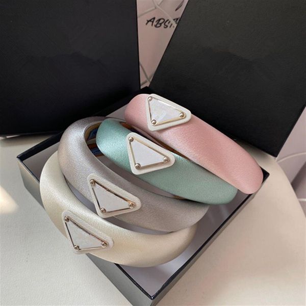 

p headbands letter silks and satins black luxury headband hairband luxury fashion woman designer headband282i, Silver