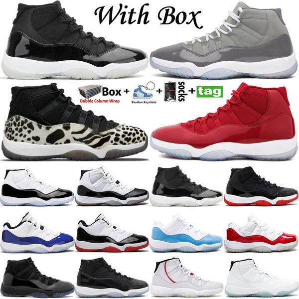 

2022 with box jumpman 11 og animal lnstinct mens basketball shoes 11s cool grey 25th anniversary win like 96 university blue bred men women
