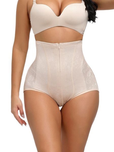 

zip front shapewear panty i8lv#, Black;red