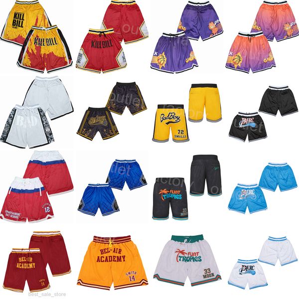 

just don movie basketball academy bel-air shorts will smith pant elastic waist perc spartanburg day high school bloodshorts kill bill wear, Black